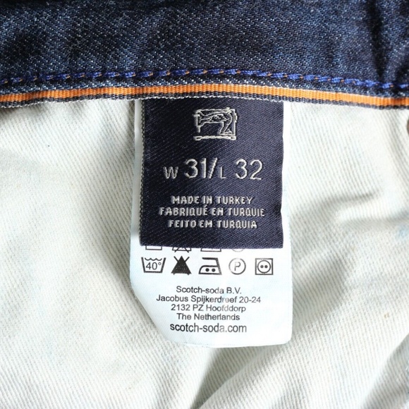 Scotch & Soda Ralston Slim Dark Worn Denim Jeans 31x32 - Picture 7 of 8